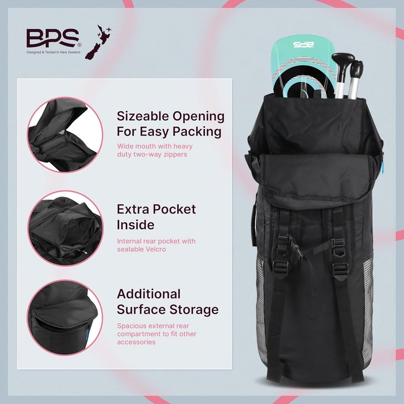 BPS New Zealand Premium Inflatable Paddle Board Bag, ISUP Kayak Bag Travel Backpack Large Capacity Storage Made from Recycled Plastics - Image 3